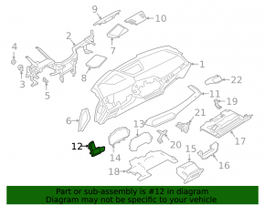 Front panel trim left BMW X7 G07 19-22 Fineline Stripe