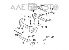 Front bumper mount right Toyota Sequoia 08-16