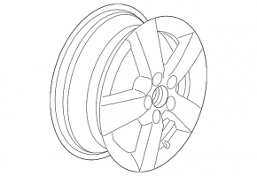 Wheel disk R16 VW Jetta 11-17 USA for painting