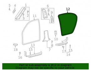 Door seal rear right beige Lexus ES300 ES330