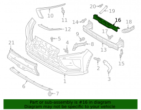 Front bumper bracket upper central Mitsubishi Eclipse Cross 18-25