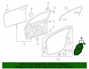 Front left inner door panel for Toyota Prius 50 16-22