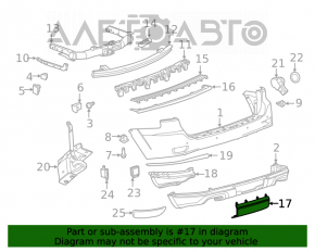 Lower rear bumper plug Jeep Grand Cherokee WK2 11-21 for towbar