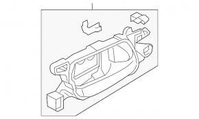 Honda Accord 13-17 front right inner door handle