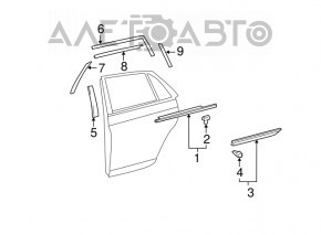 Door trim lower rear left Toyota Avalon 05-10