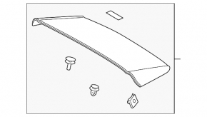 Central trunk spoiler for Toyota Rav4 19-24