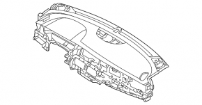 Torpedo front panel without AIRBAG Kia Niro 20-22 black