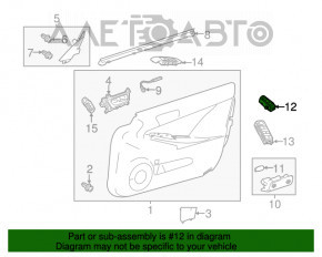 Front right window lift control for Lexus IS 14-20