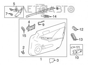 Front right window lift control for Lexus IS 14-20