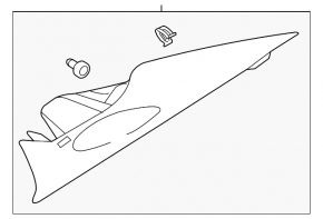 Left rear pillar trim for Hyundai Sonata 15-17 beige