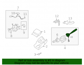 Right steering column switch for Mitsubishi Galant 04-12