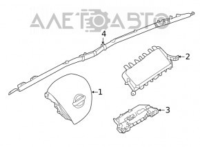 Airbag passenger in the dashboard Nissan Maxima A36 16-18