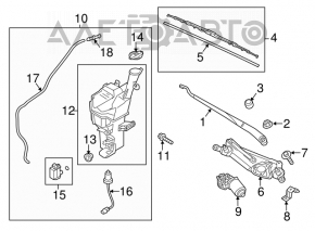 Washer reservoir Kia Forte 4d 14-16
