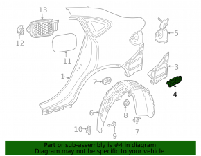 Ventilation shield right Mercedes GLC 16-22