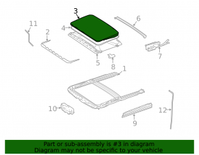 Sunroof glass for Mercedes X164 GL W164 ML W251 R