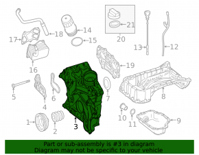 Cylinder Block Cover Mercedes GLS-class X166 15-19 3.0 M276 DE30LA
