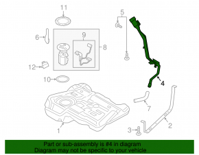 Fuel filler neck Ford Escape MK3 17-19 2.5