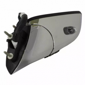 Right side mirror assembly for Lincoln MKZ 2017-2018, 14 pins, turn signal, heated, projection, auto-folding, BSM, silver, chrome