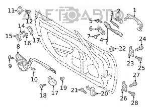 Plug outer handle front right Mazda 3 14-18 BM