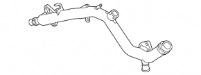 Cooling system pipe for Audi Q7 4L 10-15 plastic, with sensor