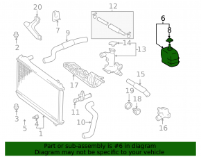 Expansion tank cooling Lexus ES300 ES330