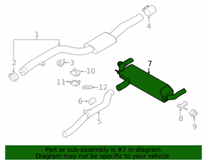 Muffler rear barrel BMW 7 G11 G12 16-22 B58