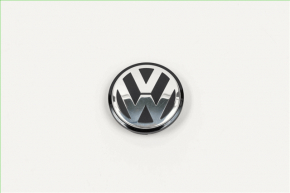 Wheel center cap for VW Jetta 11-18 USA black with chrome, type 1