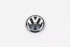 Wheel center cap for VW Jetta 11-18 USA black with chrome, type 1