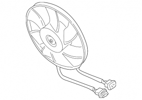 Cooling fan Audi A3 8V 15-20 1.8T, 2.0T under diffuser with 1 vent
