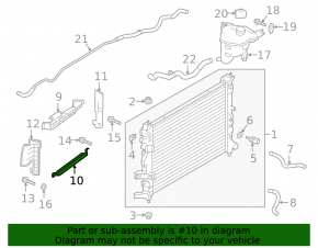 Lower rear radiator deflector Infiniti QX50 19 - broken