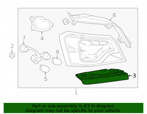 Rear bumper mount under the left light Chevrolet Impala 14-20