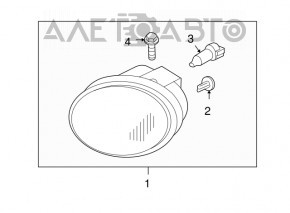 Fog lamp PTF right Infiniti FX35 FX45 03-08
