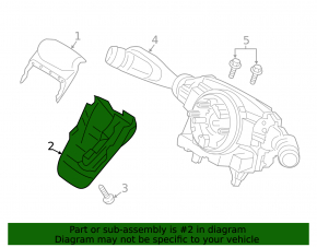 Volvo XC90 16-26 Black Steering Column Assembly