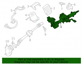 Steering column with EPS Toyota Camry v50 12-14 hybrid usa