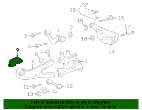 Trailing arm bracket rear left Toyota Highlander 20-