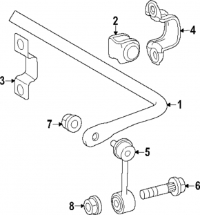 Rear left stabilizer link for Toyota Rav4 19-24