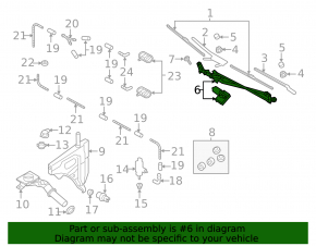 Windscreen wiper trapezoid with motor Audi Q7 16-18