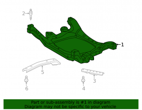 Front subframe Lexus IS250 IS300 IS350 06-13 AWD, rusty