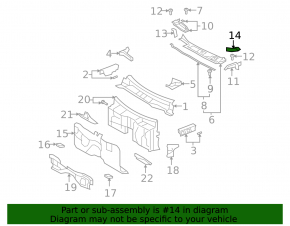 Left windshield wiper seal for Lexus LS460 LS600h 07-12