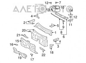 Left windshield wiper seal for Lexus LS460 LS600h 07-12