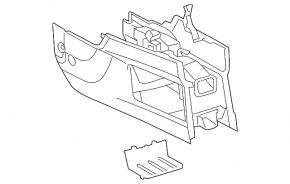 Lexus RX350 RX450h 10-12 Black Lower Console Base