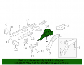 Honda Accord 18-22 hybrid front right quarter panel, graphite
