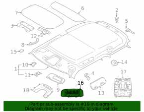 Front light Mini Cooper F56 3d 14-24 without sunroof