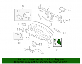Front panel trim side right Subaru Impreza WRX GH 09-14 black