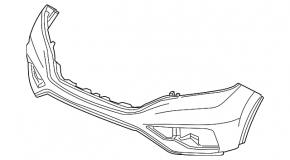 Front bumper bare upper part Honda CRV 15-16 rest