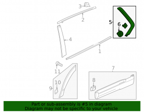 Rear left side door trim Honda Pilot 23-26 rear