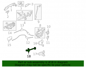 Honda CRV 12-16 rear left door stop