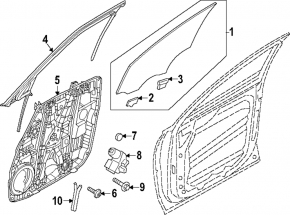 Front left window motor for Hyundai Santa Fe 24-26