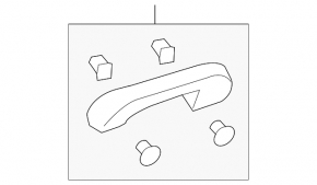 Ceiling handle rear left Honda CRV 23- gray