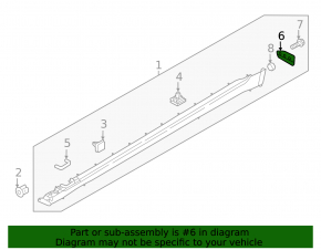 Rear right mudguard on the sill of Genesis G80 17-20